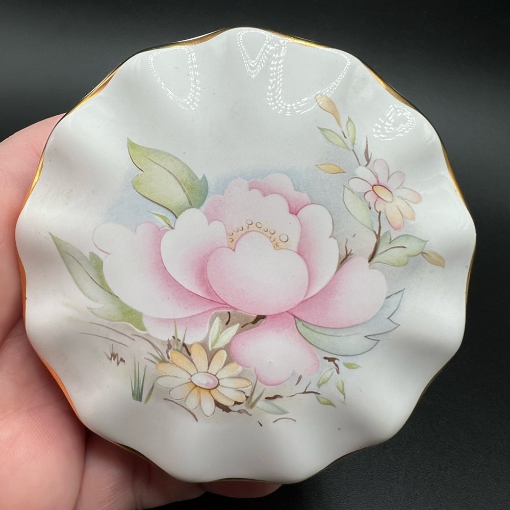 Prinknash Pottery Floral Trinket Dish made in England